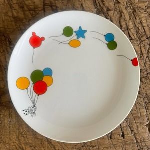 Vintage Ron Gordon Designs Circus Plate 7 3/4" 1980 Balloons Whimsical Playful